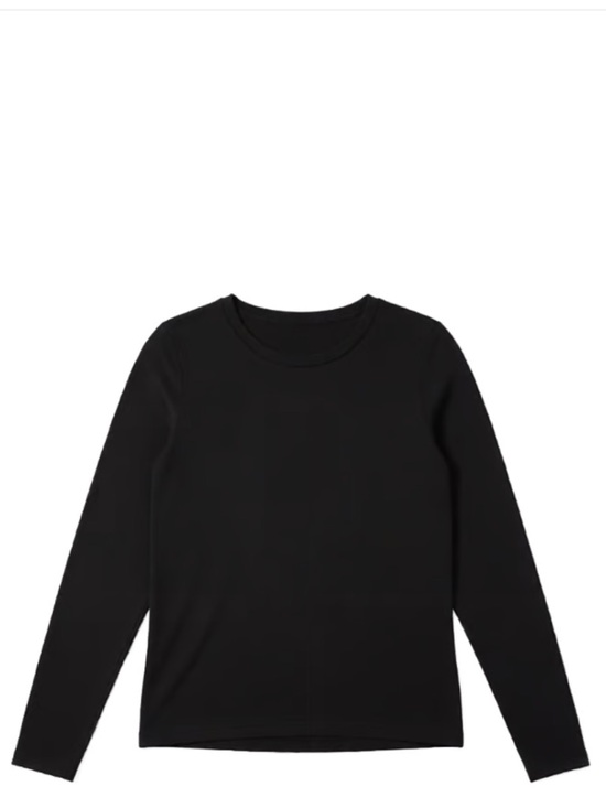 Tops - Classic Black Long-Sleeve Women's Crop Top Size Medium